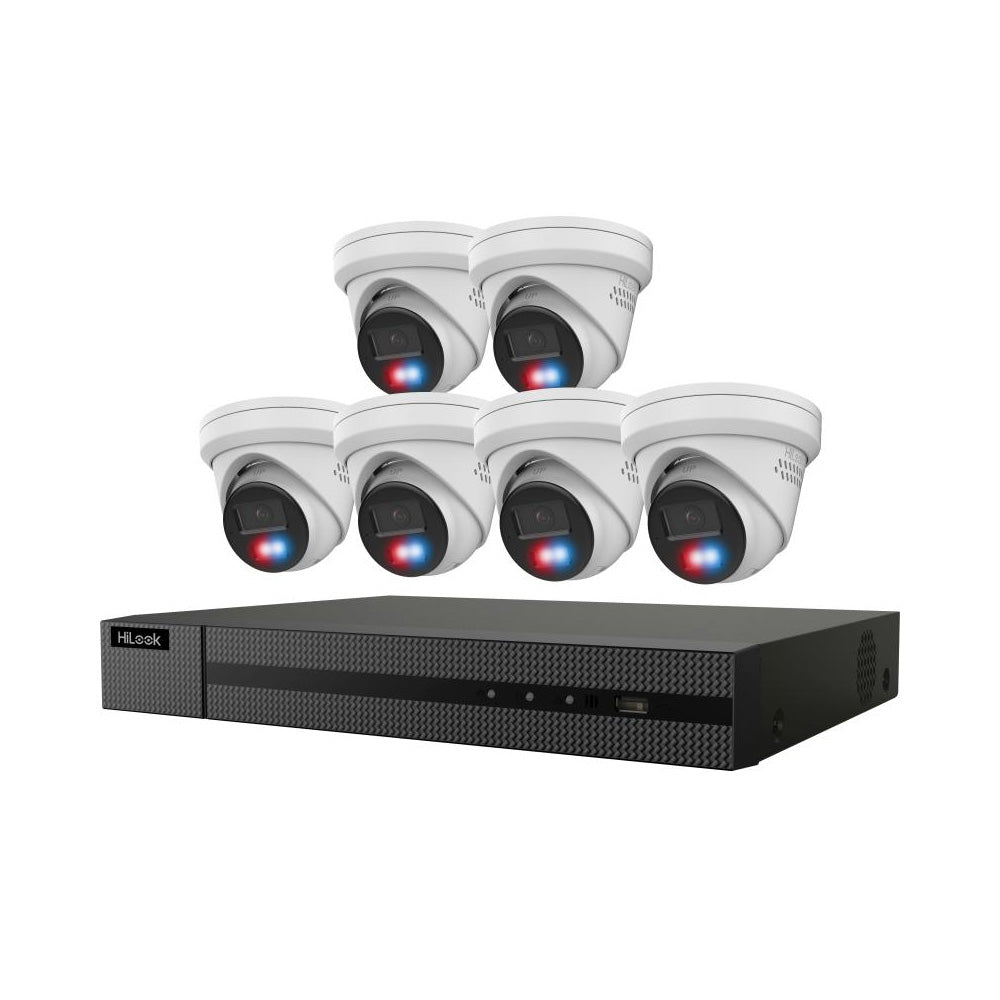 HiLook IK-6284TH-MH/P 8-Channel 4MP PoE NVR Kit | 2TB pre-installed HDD NVR