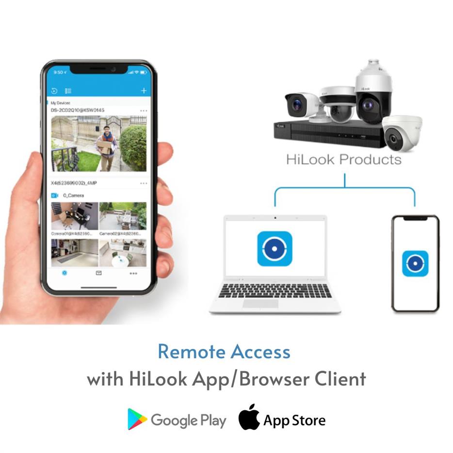 HiLook IPC-T240H 2.8mm 4MP PoE Turret Camera