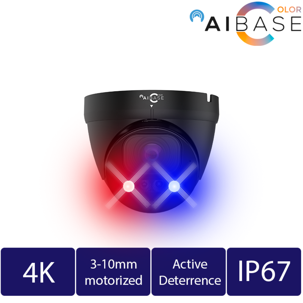 Aibase_Color 5MP AI Active Deterrence Motorized Lens IP Turret Camera CAM-IP3155W-PV-Z-AI