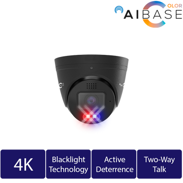 4K AI Black Light Active Deterrence IP Turret (CAM-IP3178B-PV-28-AI)