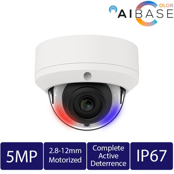 5MP Active Deterrence Full Color Motorized IP Dome (CAM-IP3355W-PV-Z-AI)