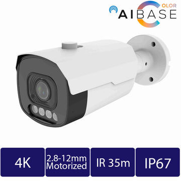 8MP AI Full Color Motorized Lens IP Bullet CAM-IP3738W-AS-SI-Z-AI