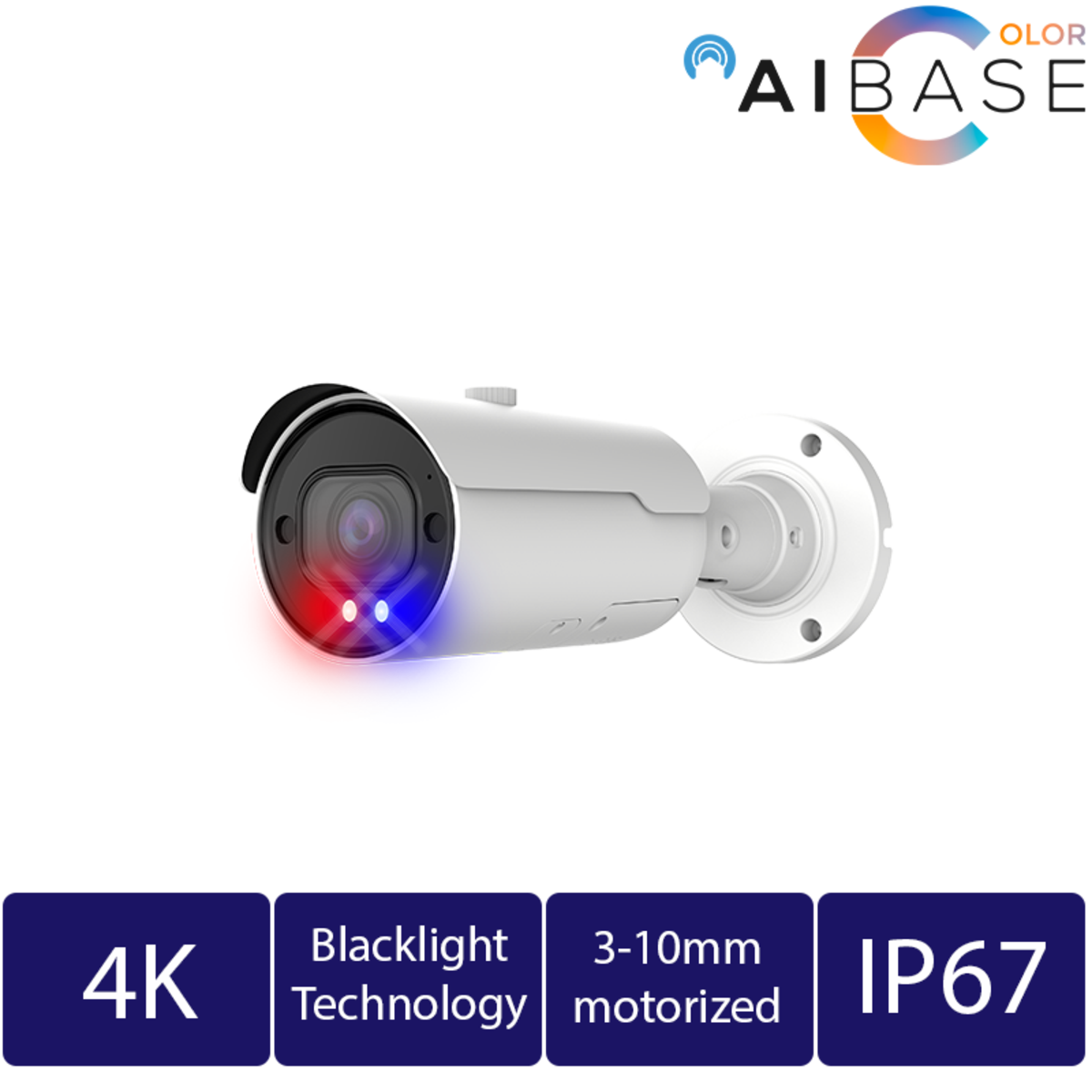 4K AI Black Light Active Deterrence Motorized Lens IP Turret