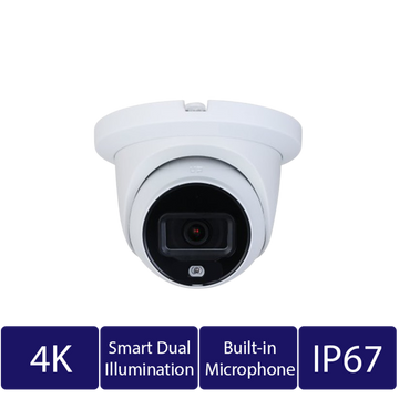 8MP Entry Smart Dual Light Fixed-focal Eyeball Network Camera (CAM-IP9118T-IL-28-S2)