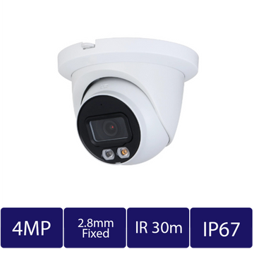 4MP Smart Dual Illumination Fixed-focal Eyeball Network Camera(CAM-IP9124T-A-IL-28-AI)