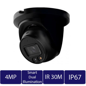 4MP Smart Dual Illumination Fixed-focal Eyeball Network Camera Black (CAM-IP9124TB-A-IL-28-AI)