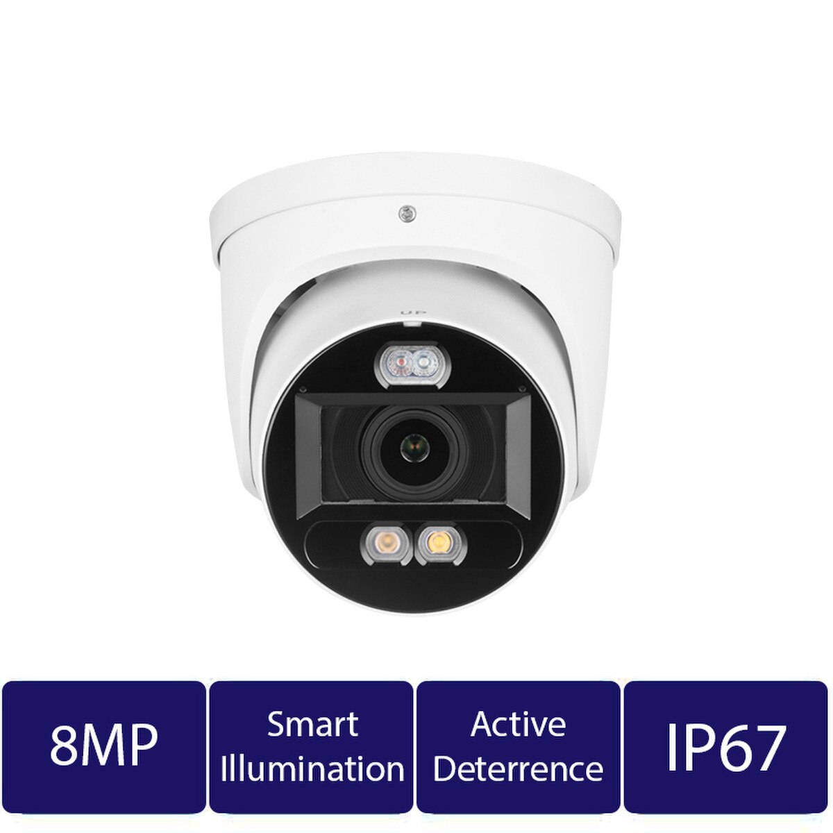 8 MP Smart Dual Light Active Deterrence Vari-focal Eyeball Network Camera (CAM-IP9138H-A-PV-Z-AI)