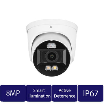 8 MP Smart Dual Light Active Deterrence Vari-focal Eyeball Network Camera (CAM-IP9138H-A-PV-Z-AI)