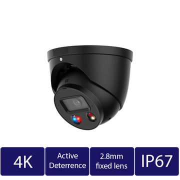 4K Smart Dual Light Active Deterrence Fixed-focal Eyeball Network Camera (CAM-IP9138HB-A-PV-28-AI)
