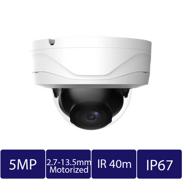 5MP IR Vari-focal Dome Network Camera (CAM-IP9325E-Z-AI)