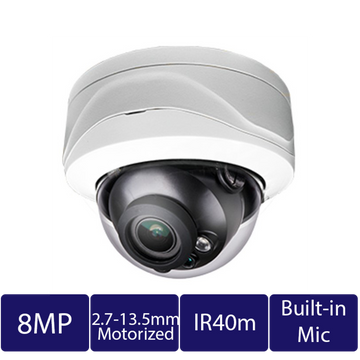 8MP IP Dome Motorized Camera CAM-IP9328E-Z-AI