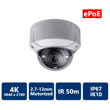 4K Starlight IP IR 50m Motorized Vandal Dome(CAM-IP9358E-ZE)