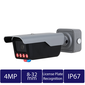 4MP Dual Illuminators License Plate Recognition Camera (CAM-IP9744LPR-Z-PV-0832)