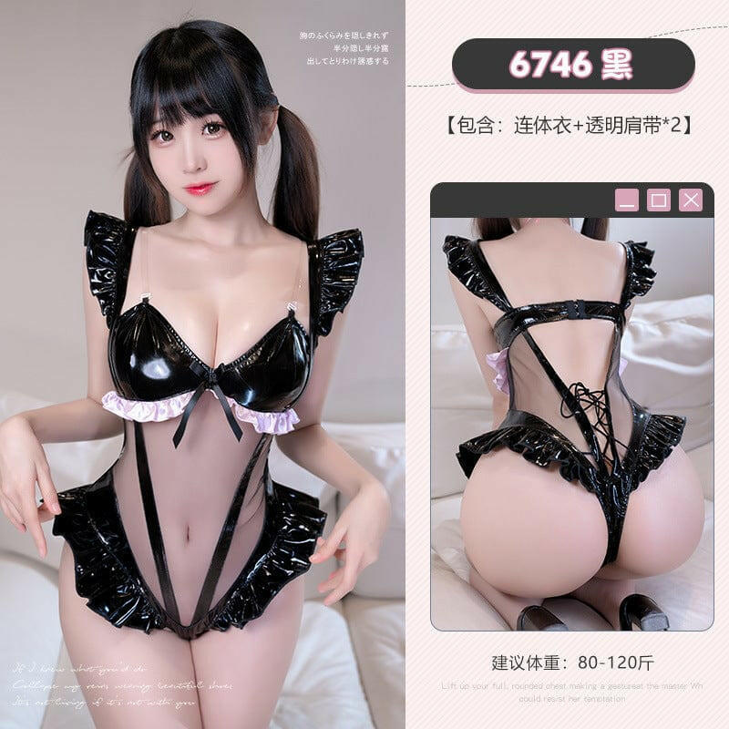 暗黑漆皮性感小喵女套装 - Premium 情趣内衣/套装 from 霏慕 - Just $39! Shop now at blissboxmall