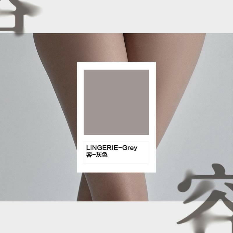 绫Lingerie 情趣丝袜 灰色 「绫」【容】风姿绰约 大码3D超薄透丝滑连裤袜