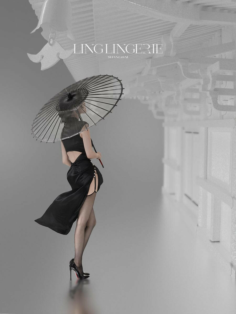 绫Lingerie 情趣丝袜 「绫」【络】- 限量新品 - 云缎™3D极简前后背线可调节拆卸一体吊带袜