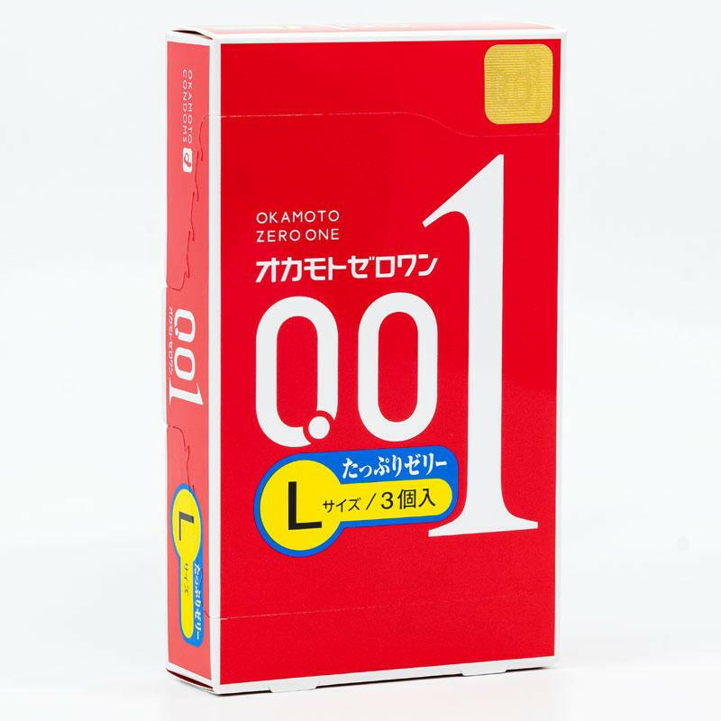 冈本OKAMOTO 避孕套 日本冈本0.01安全套 大号加双倍润滑3只装