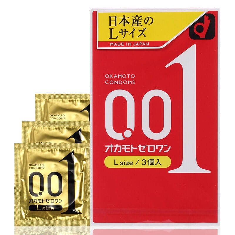冈本OKAMOTO 避孕套 日本冈本0.01安全套3只大号装